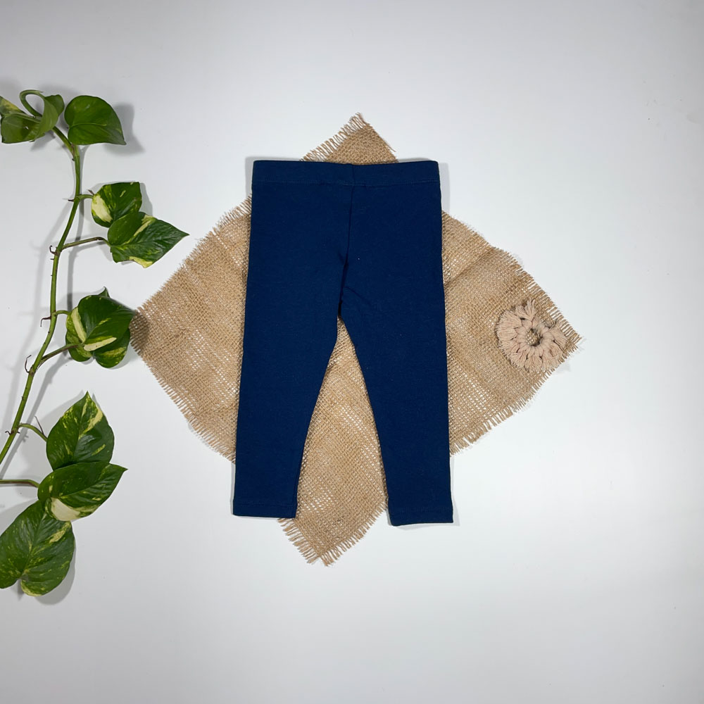 شلوار راسته برند L and D طرح ساده سرمه ای رنگ - 2 سال