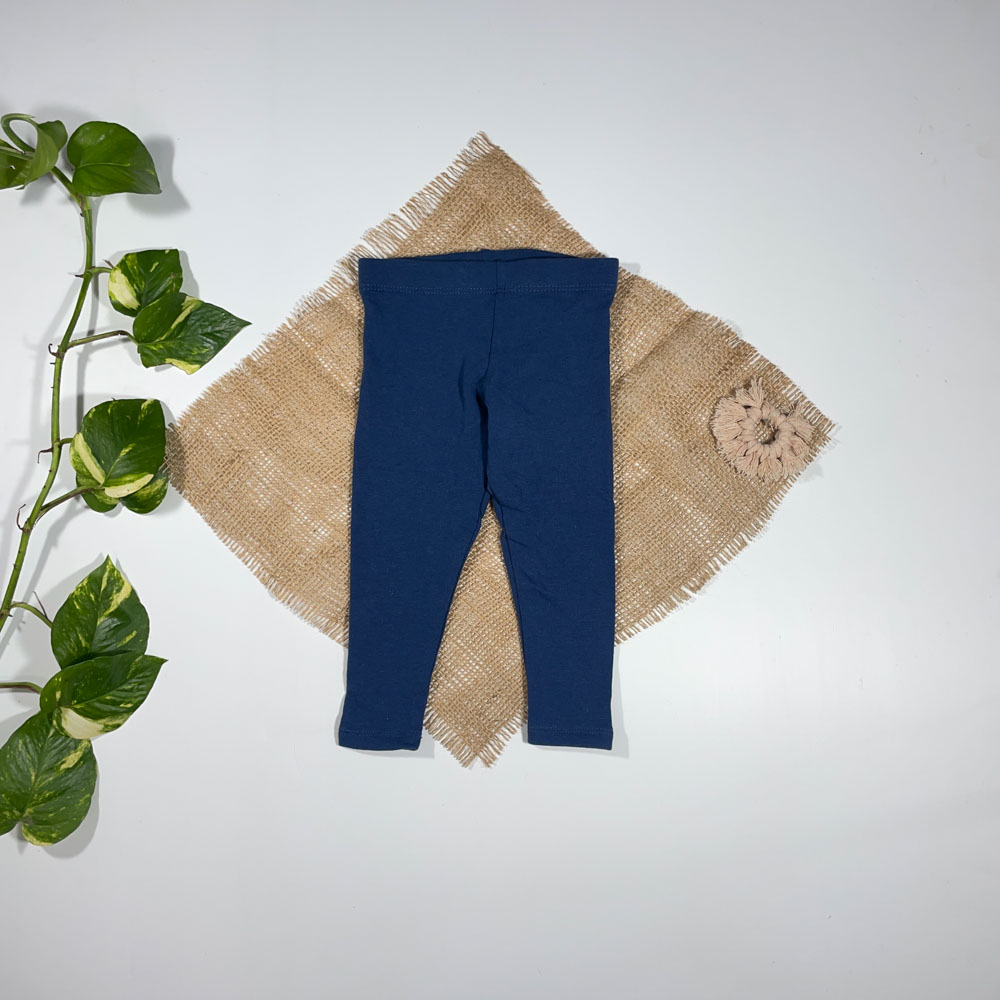شلوار نوزادی راسته برند Lily and Dan طرح ساده سرمه ای رنگ