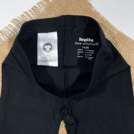 شلوار نوزادی پسرانه راسته برند لوپیلو طرح ساده مشکی رنگ - 6 تا 12 ماه