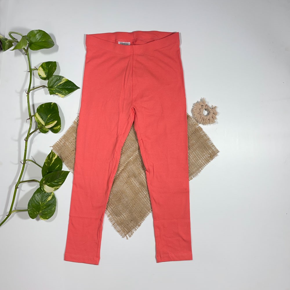 شلوار دخترانه راسته برند Pappets طرح ساده صورتی جیغ رنگ