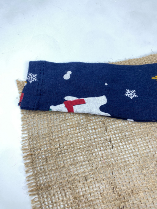 ست دو عددی بادی نوزادی آستین بلند برند لوپیلو طرح کریسمسی و برف سرمه ای رنگ - Image 13