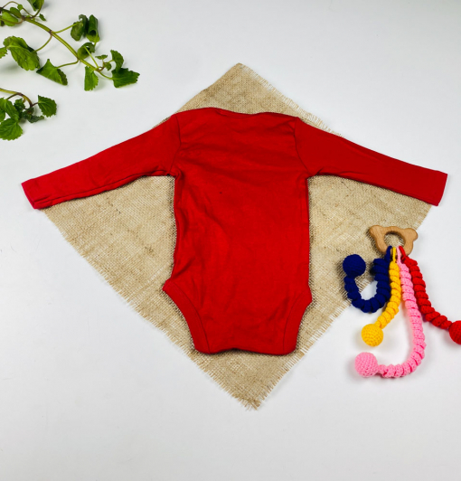 ست دو عددی بادی نوزادی آستین بلند برند لوپیلو طرح کریسمسی و خرسی سرمه ای رنگ - 2 تا 6 ماه - Image 8