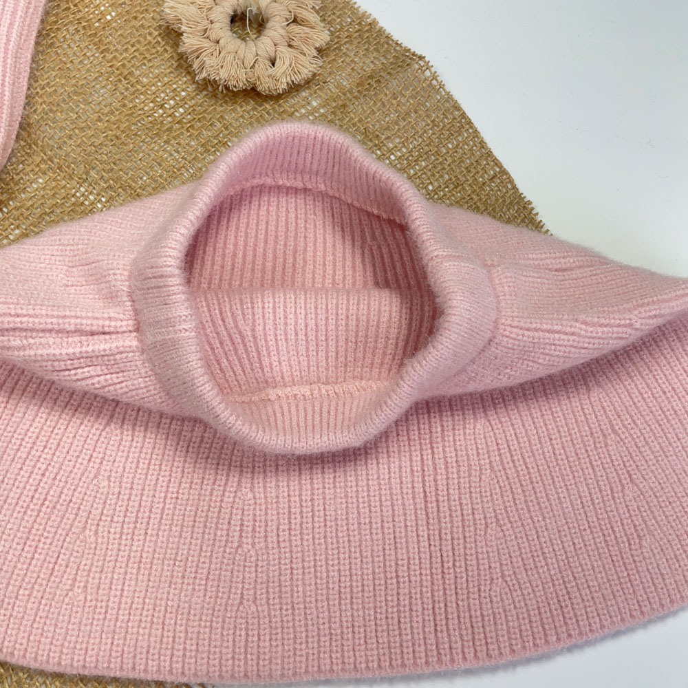 ست بلوز و دامن دخترانه آستین بلند طرح یقه گیپور صورتی رنگ