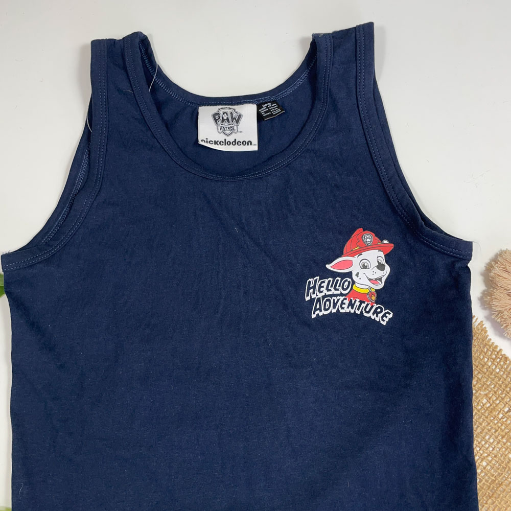 تاپ و شلوارک پسرانه آستین کوتاه برند nickelodeon.. طرح عروسکی سرمه ای رنگ - 8 تا 10 سال