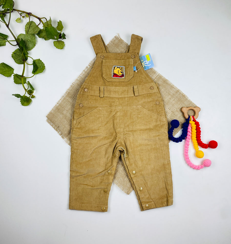 بیلر نوزادی پسرانه برند Disney طرح آستر دار مخمل کبریتی بژ رنگ - 12 تا 18 ماه