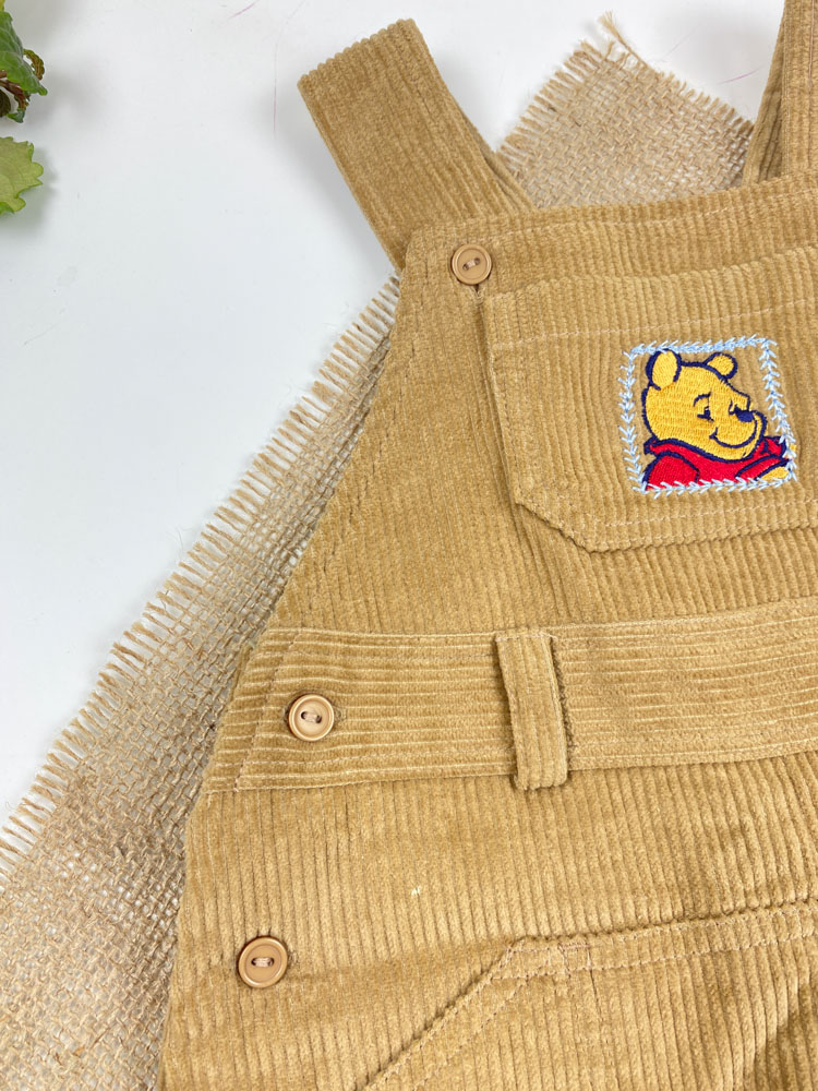 بیلر نوزادی پسرانه برند Disney طرح آستر دار مخمل کبریتی بژ رنگ - 12 تا 18 ماه