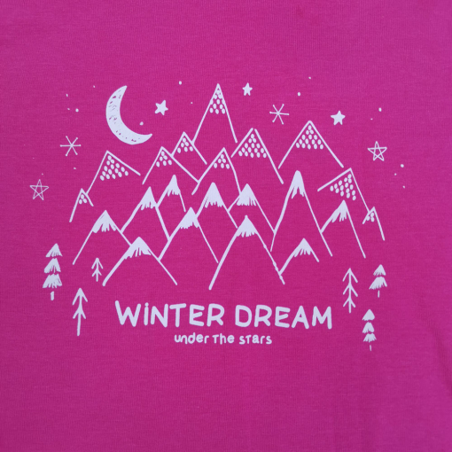 بلوز نوزادی آستین بلند برند لوپیلو طرح کوه یقه اسکی سرخابی رنگ - 12 تا 24 ماه