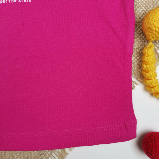 بلوز نوزادی آستین بلند برند لوپیلو طرح کوه یقه اسکی سرخابی رنگ - 12 تا 24 ماه