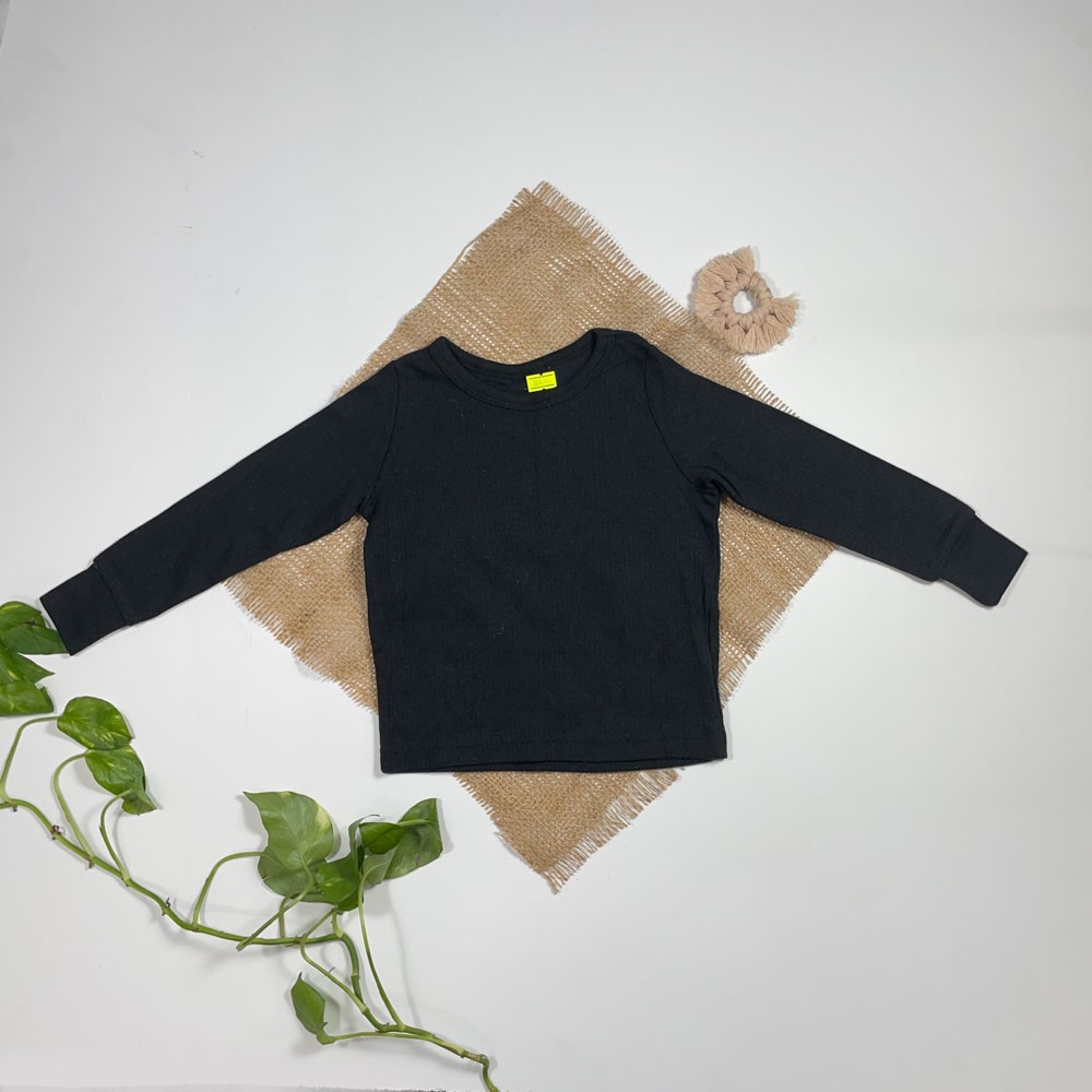 بلوز نوزادی دخترانه آستین بلند طرح ساده مشکلی رنگ - 3 تا 6 ماه