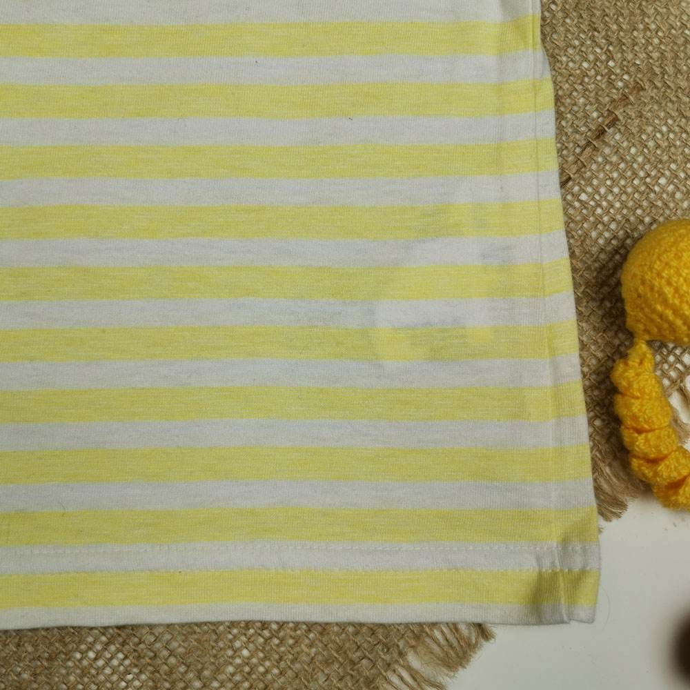 بلوز نوزادی آستین بلند طرح راه راه سفید رنگ - 18 ماه