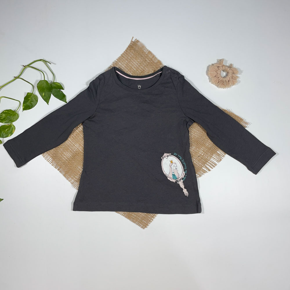 بلوز نوزادی دخترانه آستین بلند برند لوپیلو اینه عروسکی خاکی رنگ - 12 تا 24 ماه