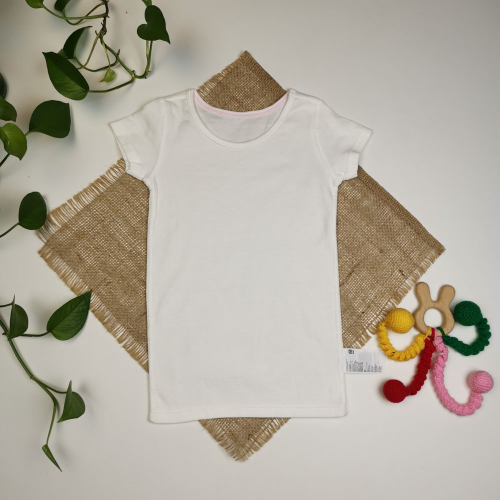 بلوز آستین کوتاه سفید رنگ - 3 سال