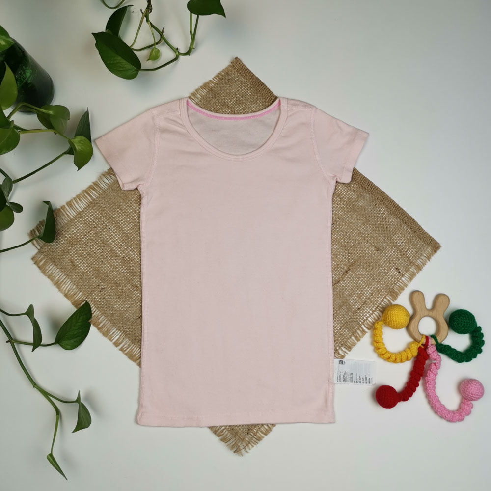 بلوز آستین کوتاه صورتی رنگ - 3 سال