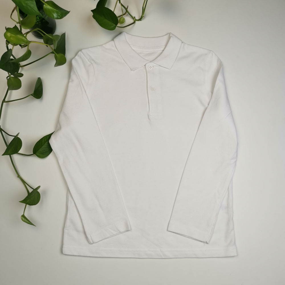 بلوز آستین بلند برند Tu جلو دکمه دار یقه دار سفید رنگ - 8 سال