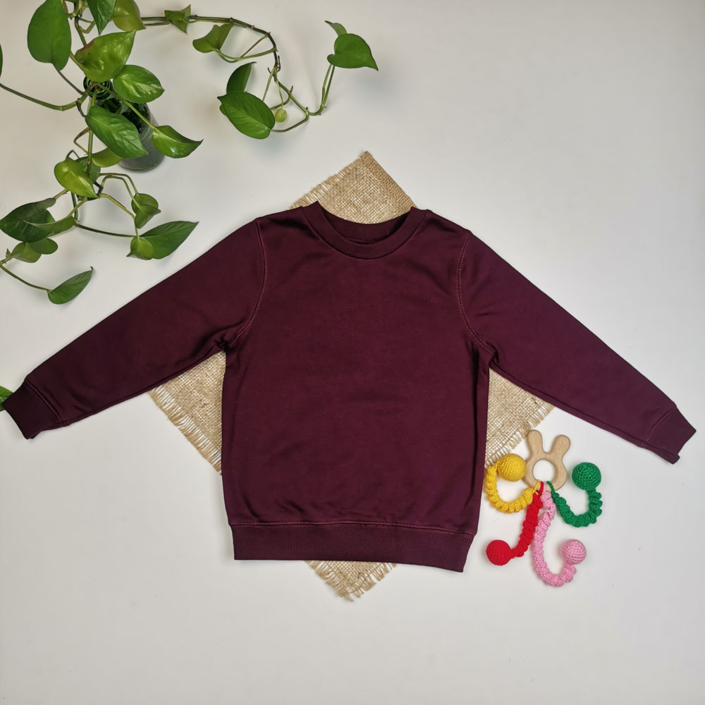 بلوز توکرکی آستین بلند برند Tu بادمجونی رنگ