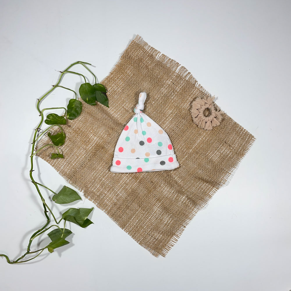 کلاه نوزادی دخترانه برند Cool club طرح توپکی های رنگی سفید رنگ - 0 تا 3 ماه