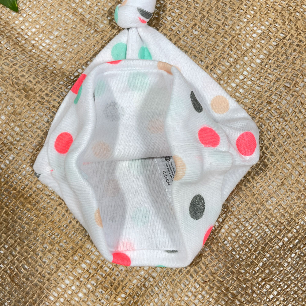 کلاه نوزادی دخترانه برند Cool club طرح توپکی های رنگی سفید رنگ - 0 تا 3 ماه