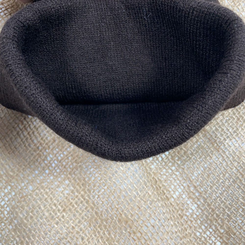 کلاه طرح ساده قهوه ای رنگ - فری سایز