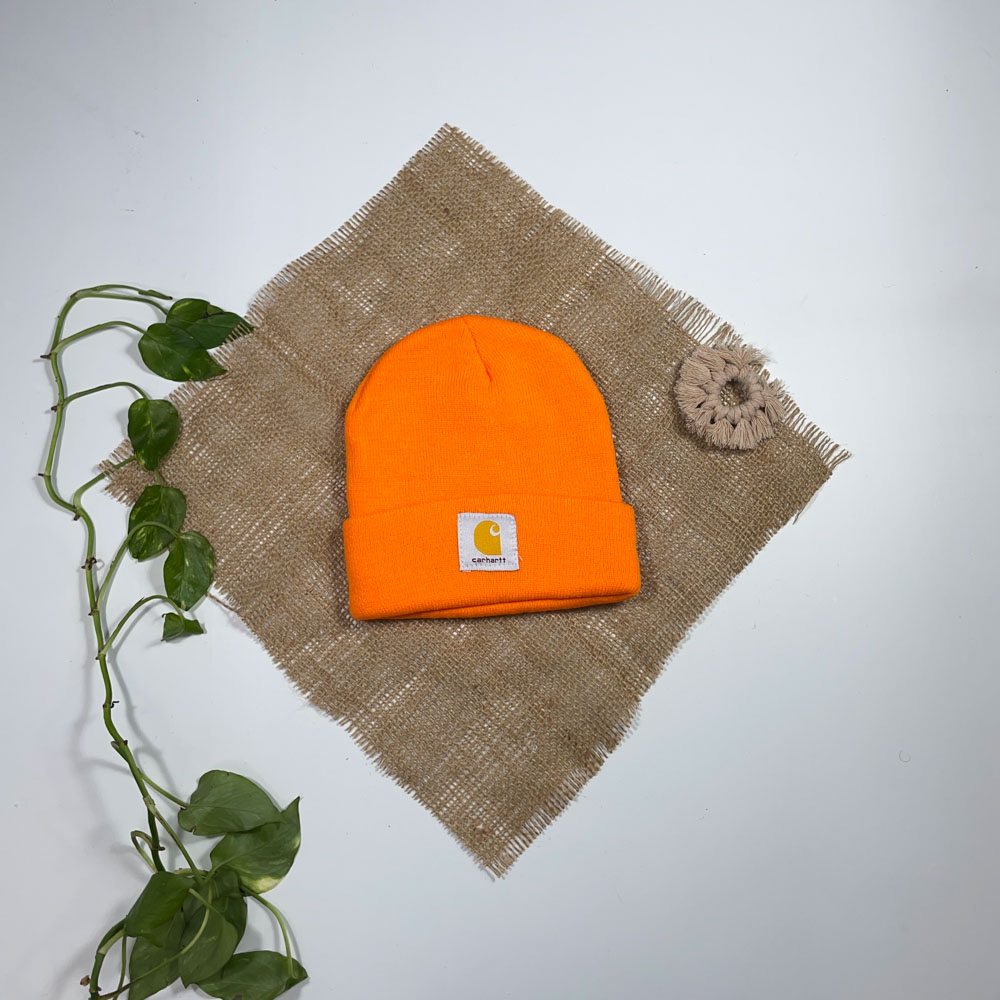 کلاه برند Car hart طرح جلو مارک نارنجی رنگ - فری سایز