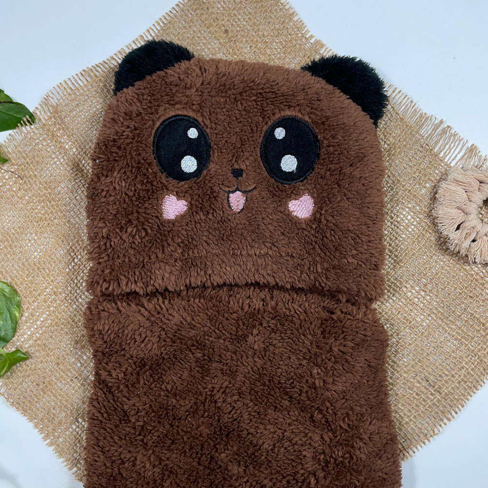 کلاه پسرانه طرح خرسی قهوه ای رنگ - فری سایز