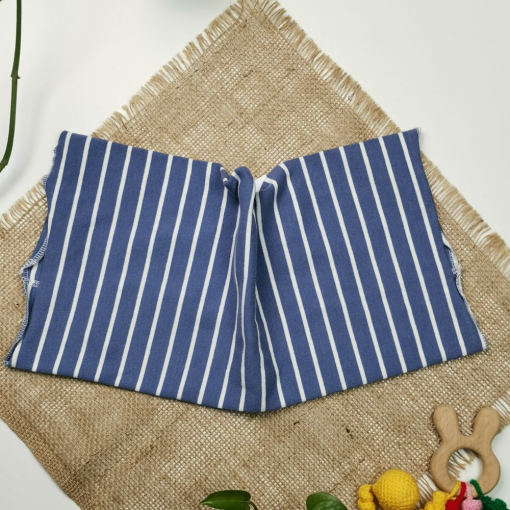 شال طرح راه راه نیلی رنگ - فری سایز