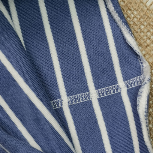 شال طرح راه راه نیلی رنگ - فری سایز