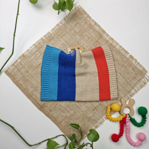 شال طرح راه راه نارنجی رنگ - فری سایز