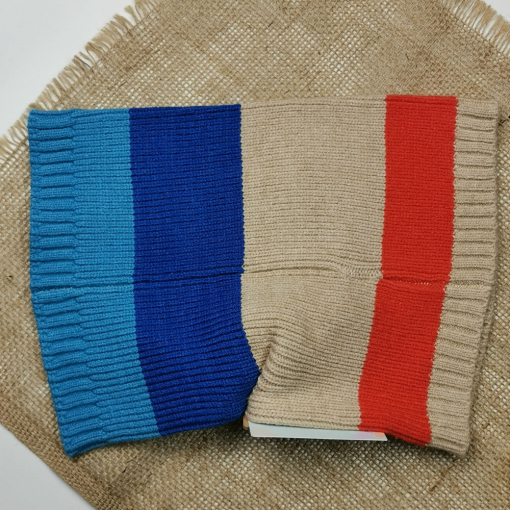 شال طرح راه راه نارنجی رنگ - فری سایز