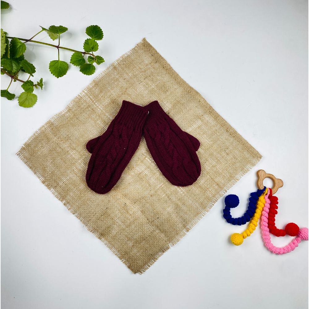 دستکش طرح مدل بافت طرح شصتی جیگری رنگ - فری سایز