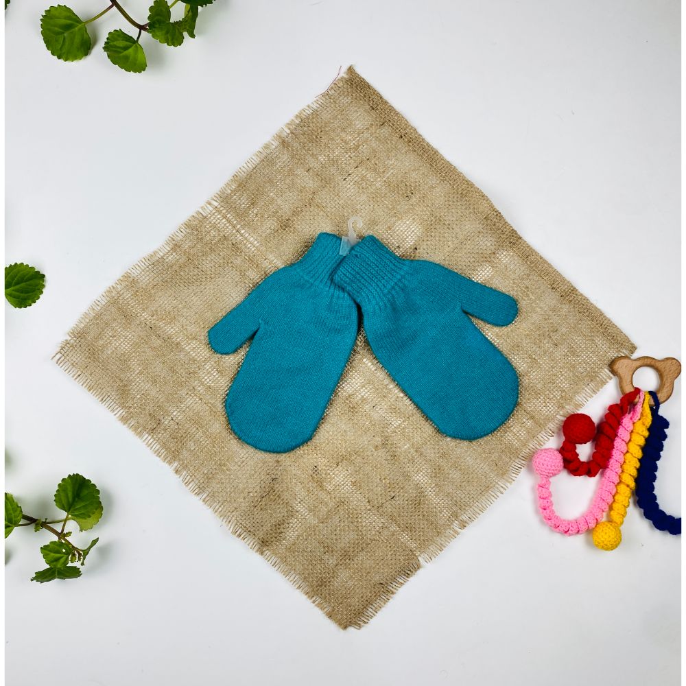 دستکش طرح ساده مدل شصتی کله غازی رنگ - فری سایز