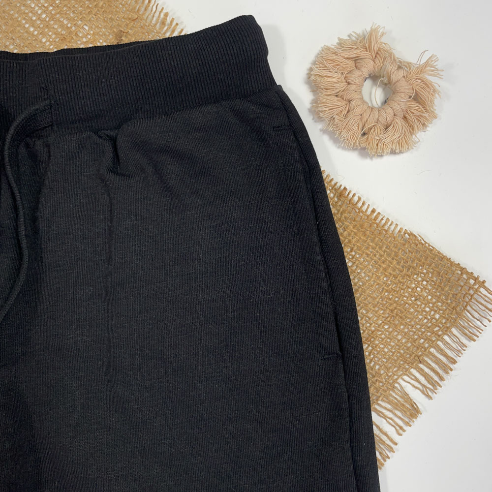 شلوارک برند Papparts طرح جیب دار کمر بندکی مشکی رنگ