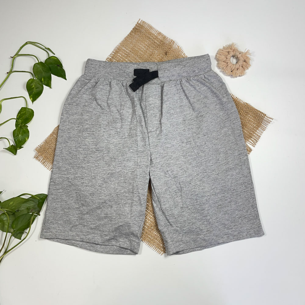 شلوارک پسرانه برند Papparts کمر بندکی طوسی رنگ