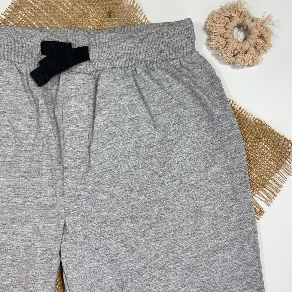 شلوارک پسرانه برند Papparts کمر بندکی طوسی رنگ