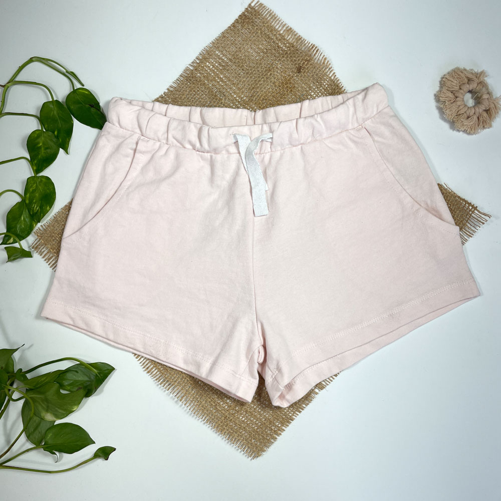 شلوارک دخترانه برند Papparts طرح جیب دار کمر کش صورتی کم رنگ - 10 تا 12 سال