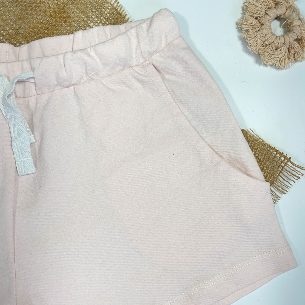 شلوارک دخترانه برند Papparts طرح جیب دار کمر کش صورتی کم رنگ - 10 تا 12 سال