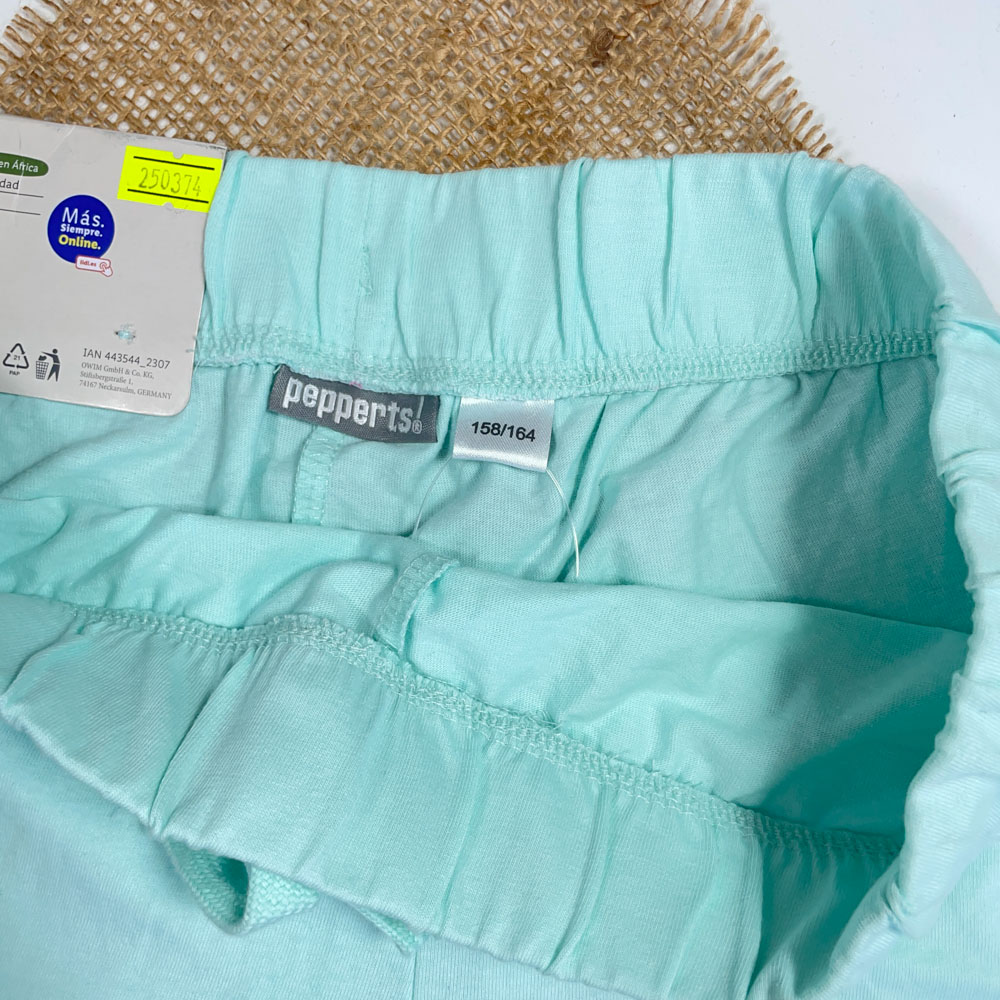 شلوارک دخترانه برند Papparts کمر کش سبز روشن رنگ - 12 تا 14 سال