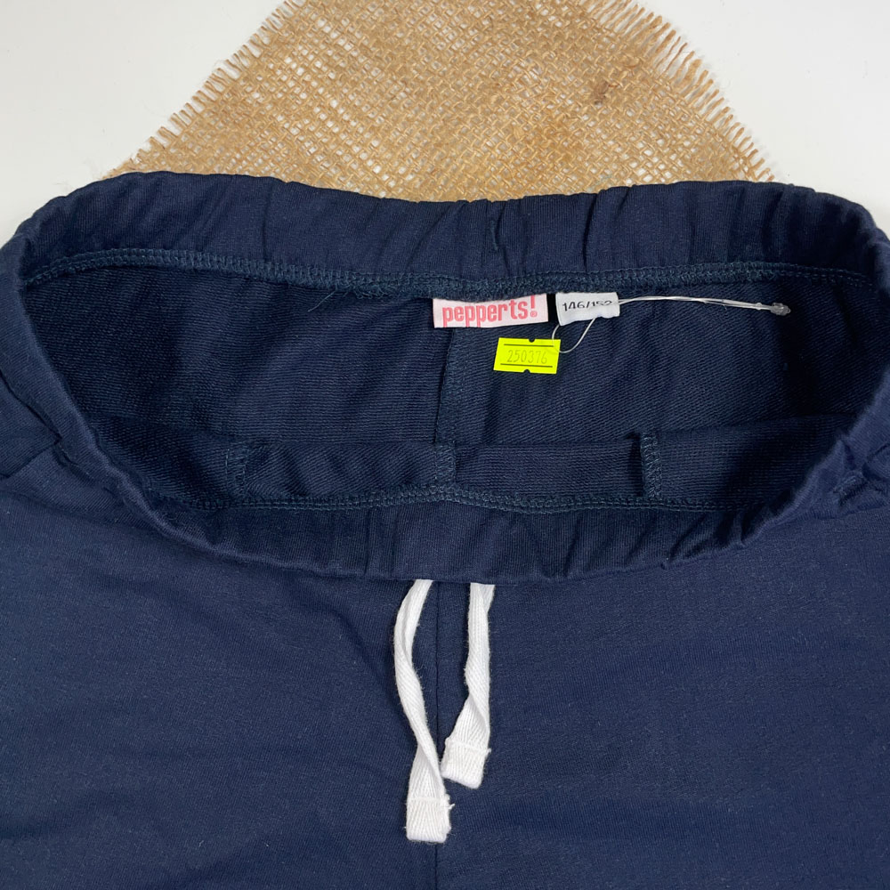 شلوارک برند Papparts طرح جیب دار کمرکش سرمه ای رنگ - 10 تا 12 سال