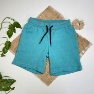 شلوارک برند Papparts طرح جیب دار کمر کش سبز ابی رنگ - 6 تا 8 سال