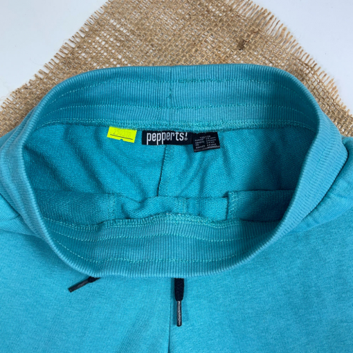 شلوارک برند Papparts طرح جیب دار کمر کش سبز ابی رنگ - 6 تا 8 سال