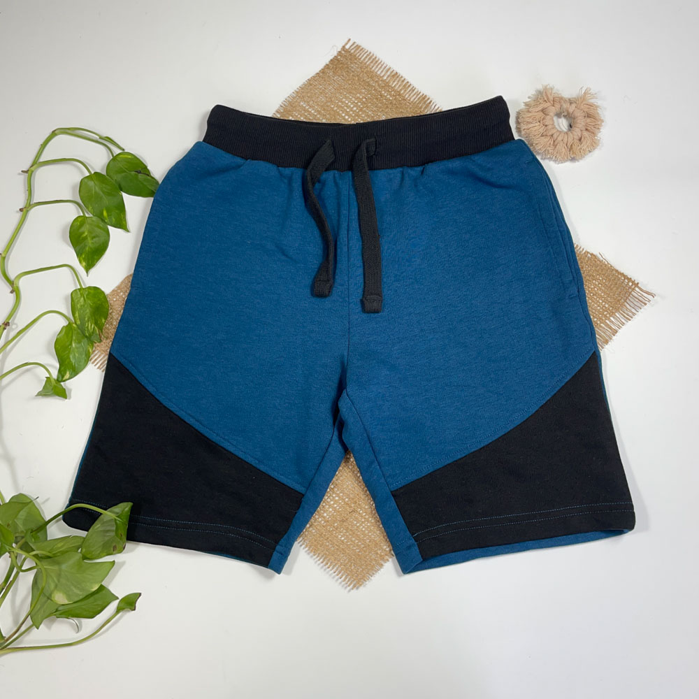 شلوارک پسرانه برند Papparts طرح جیب دار کمرکش سرمه ای رنگ - 8 تا 10 سال