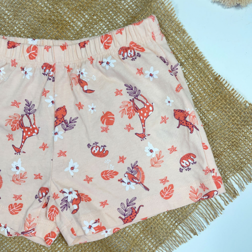 شلوارک دخترانه برند Iupilu کمر کش کلفتی رنگ - 2 تا 4 سال