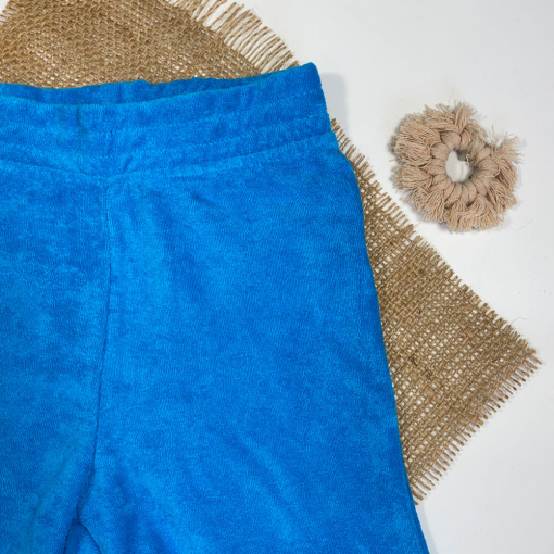 شلوارک پسرانه برند Iupilu طرح پشت جیب دار کمر کش ابی رنگ - 4 تا 6 سال