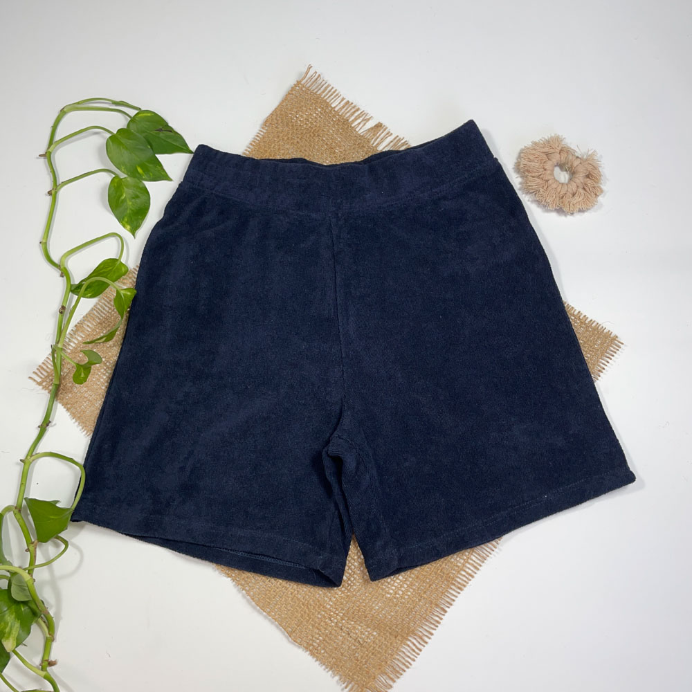 شلوارک پسرانه برند Iupilu طرح پشت جیب دار کمر کش سرمه ای رنگ