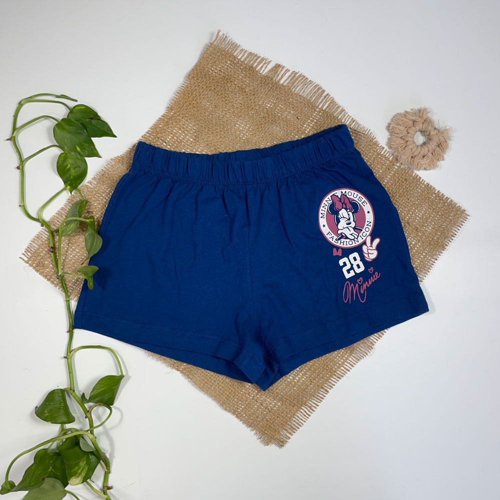 شلوارک پسرانه برند Minnie Ouse کمر کش سرمه ای رنگ