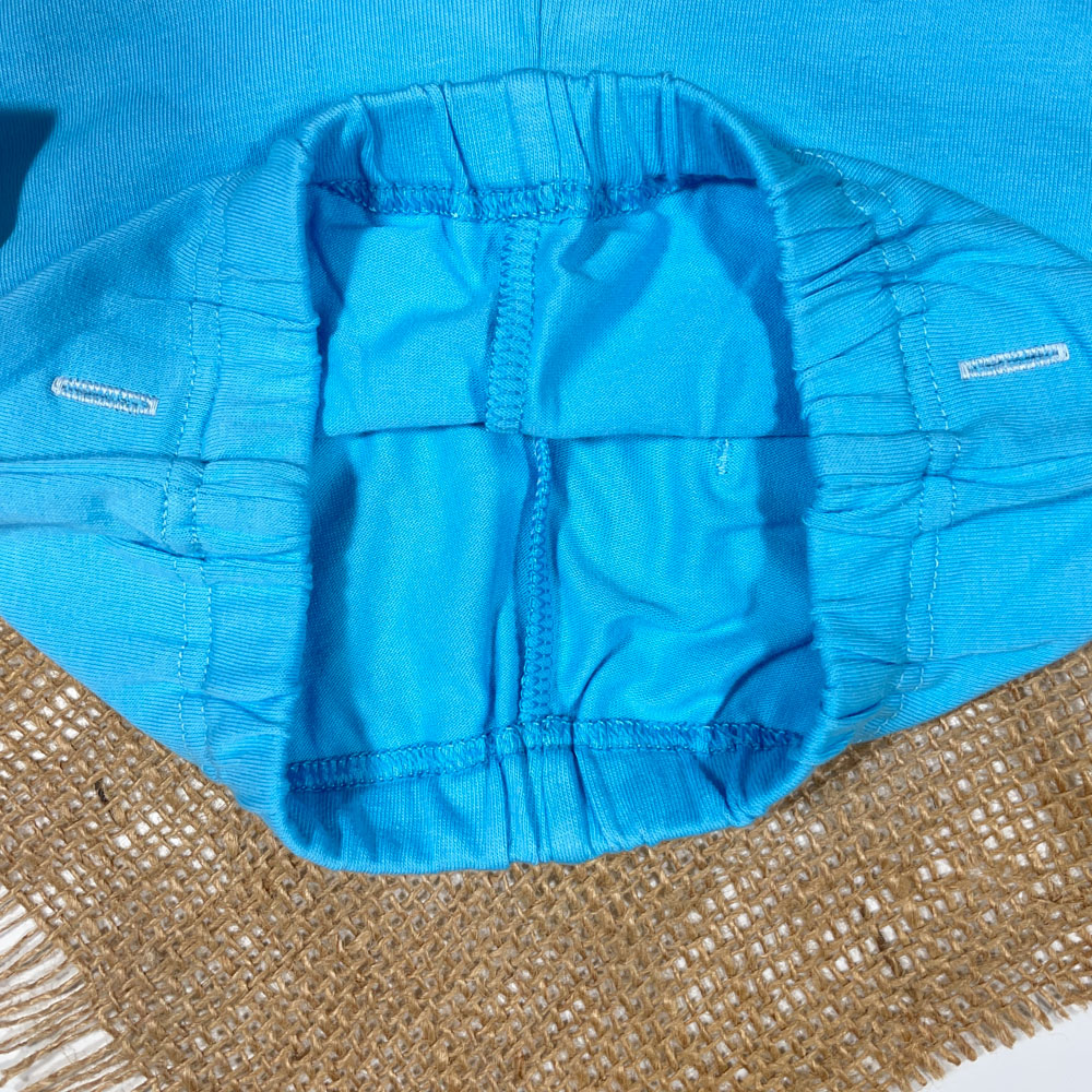 شلوارک پسرانه طرح پشت جیب دار ابی رنگ - 2 سال