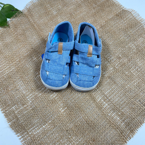 پاپوش نوزادی طرح طرح جین ابی رنگ - 3 ماه