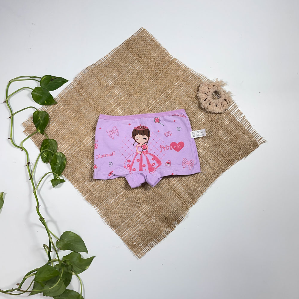 شورت دخترانه طرح عروسکی بنفش رنگ - 2 سال