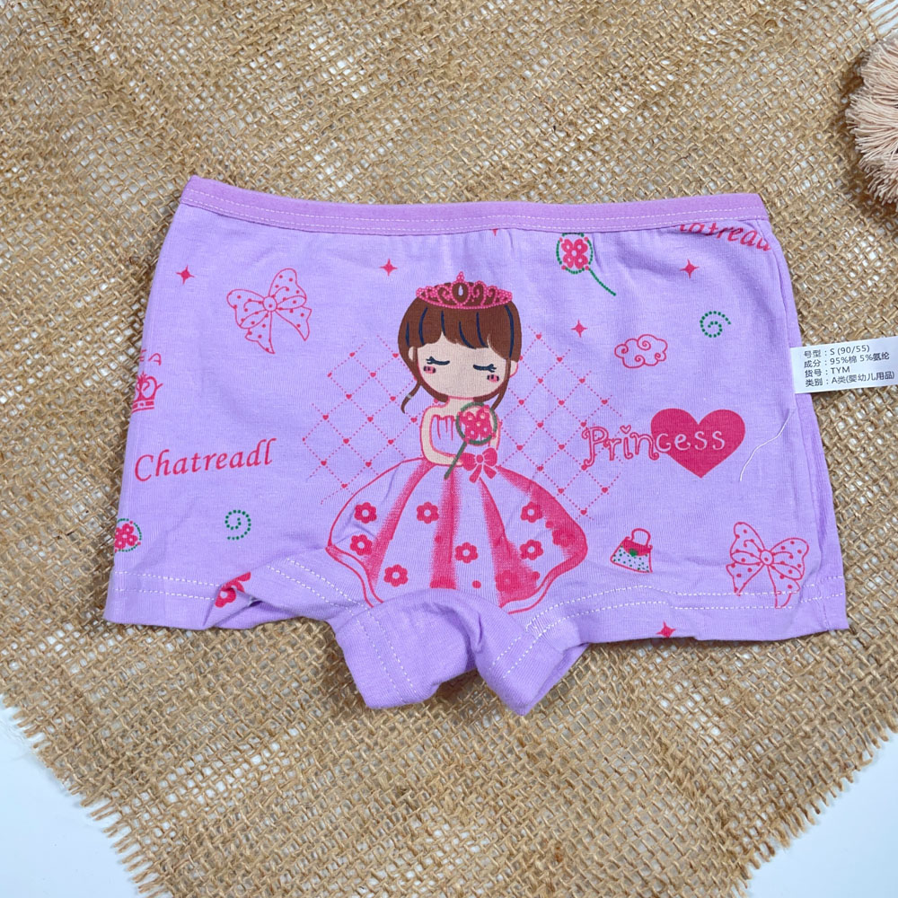 شورت دخترانه طرح عروسکی بنفش رنگ - 2 سال