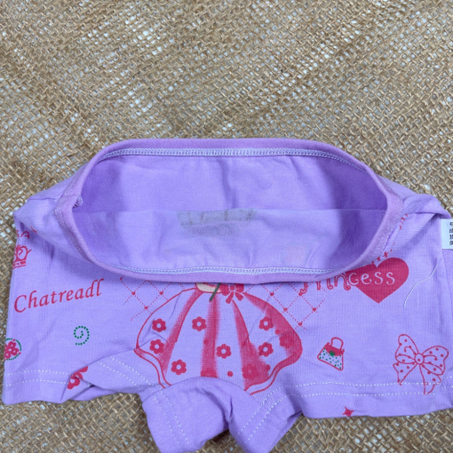 شورت دخترانه طرح عروسکی بنفش رنگ - 2 سال