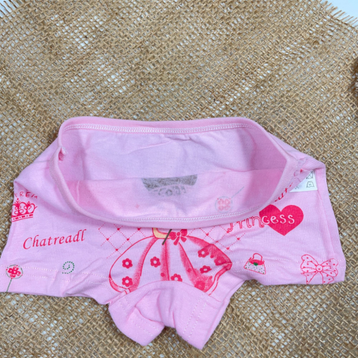 شورت دخترانه طرح عروسکی صورتی رنگ - 2 سال